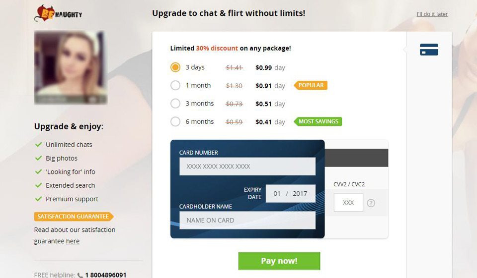 Czy mam zapłacić za subskrypcję Benaughty?