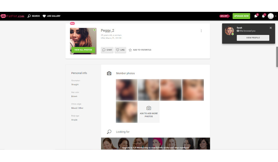 Interfejs użytkownika FatFlirt