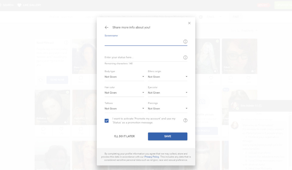 Welk type dating biedt FlirtyMature aan?