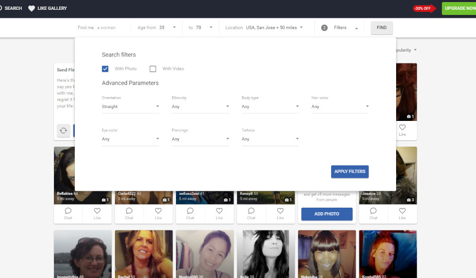 Registratieproces op FlirtyMature