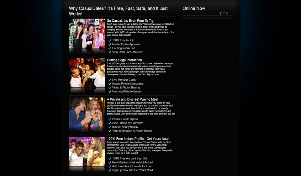 Becoming a member at CasualDates